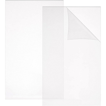 Transparent Acrylic Plates, Rectangle, Clear, 380~381x222~222.3x3mm