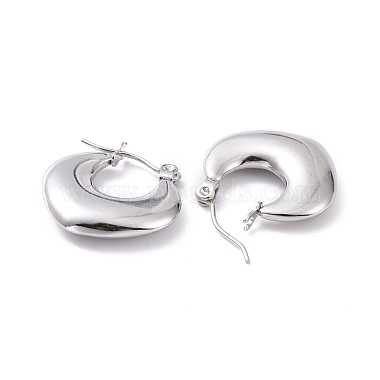 Boucles d'oreilles créoles épaisses en acier inoxydable anti-ternissement 304 pour femmes(EJEW-G293-22P)-2