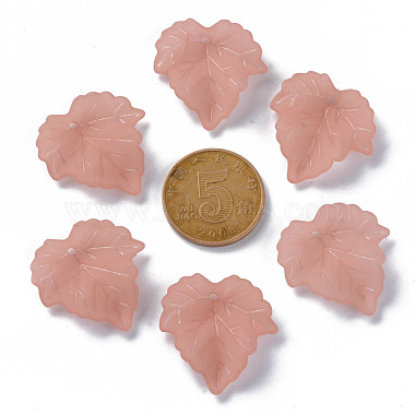 Transparent Frosted Acrylic Leaf Pendants(X-PAF002Y-6)-4