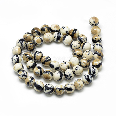 Synthetic Ocean White Jade Beads Strands(G-S254-6mm-A06)-2