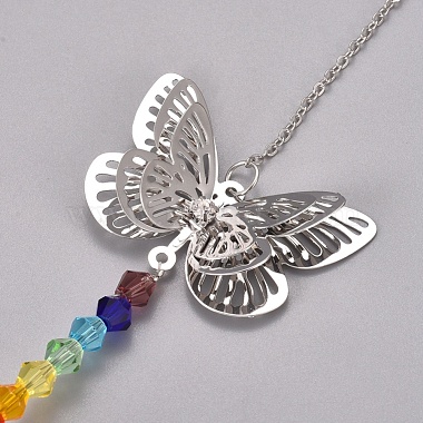 Crystal Ceiling Fan Pull Chains Chakra Hanging Pendants Prism(X-AJEW-WH0021-30A)-2