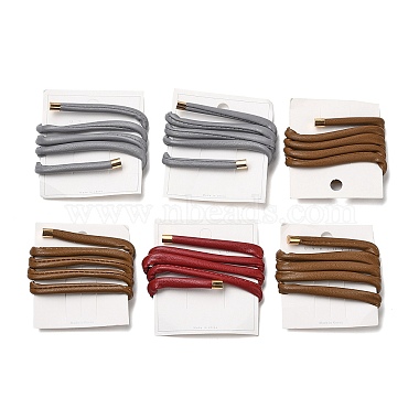 Mixed Color Imitation Leather Hair Ties