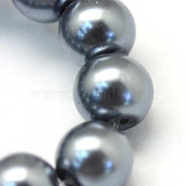Baking Painted Pearlized Glass Pearl Round Bead Strands(HY-Q003-4mm-12)-3