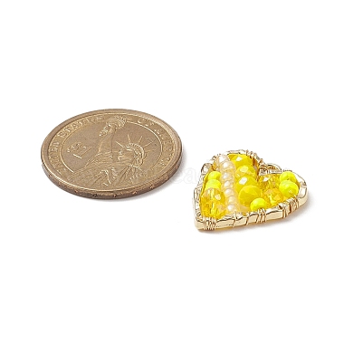 Pendentif en perles de verre et graines du japon(PALLOY-TA00017-04)-2