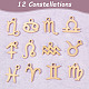 12Pcs 12 Constellations Manual Polishing 304 Stainless Steel Charms(STAS-CA0001-83)-5