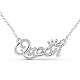 TINYSAND 925 Sterling Silver Cubic Zirconia  inchQueen inch Pendant Necklace(TS-N352-S)-1