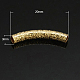 Perles tubulaires fourrées d'or jaune(KK-G150-64)-1
