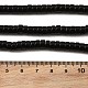 自然な黒曜石のビーズストランド(G-M420-A08-01)-5
