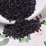 MIYUKI Delica Beads, Cylinder, Japanese Seed Beads, 11/0, (DB0004) Metallic Dark Plum Iris, 1.3x1.6mm, Hole: 0.8mm, about 10000pcs/bag, 50g/bag(SEED-X0054-DB0004)