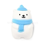 Silicone Beads, Focal Beads, Bear, 32x20x19mm, Hole: 2mm(SIL-I019-03B)