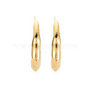 304 Stainless Steel Twist Stud Earrings, Half Hoop Earrings for Women, Golden, 29x25x5mm, Pin: 0.7mm(EJEW-N016-014)