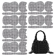 Plastic Mesh Canvas Sheets, Bag Bottom Shaper Pads, Purse Making Template, for Yarn Crochet, Embroidery Craft, Black, 419x230x1.8mm(DIY-WH0581-53A)