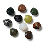 Natural & Synthetic Mixed Gemstone Beads, Faceted Teardrop, Top Drilled, 24x23x16mm, Hole: 0.8mm(G-N343-08)