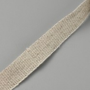 Linen Rolls, Jute Ribbons for Craft Making, Flat, Bisque, 3/8 inch(10mm), about 54.68 Yards(50m)/Roll(OCOR-WH0070-06)