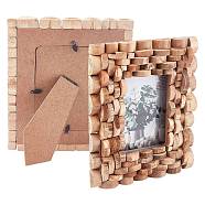 Natural Wood Photo Frames, for Tabletop Display Photo Frame, Rectangle, BurlyWood, 255x206x36mm(DJEW-WH0007-42)