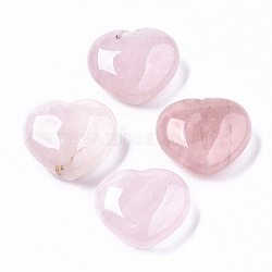 Natural Rose Quartz Heart Love Stone, Pocket Palm Stone for Reiki Balancing, 34~35x40x17~20mm(G-S364-062B)