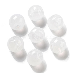 Acrylic Beads, Round, Top Drilled, White, 9x9x10mm, Hole: 2mm(X-OACR-U005-08C)