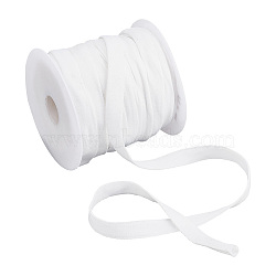Nylon Ribbon, Underwire Replacement Bra Cover Band Ribbon, for Sewing Accessories, White, 3/8 inch(10mm), about 27.34 Yards(25m)/Roll(OCOR-WH0046-06B)