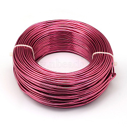 Round Anodized Aluminum Wire, Bendable Metal Craft Wire, for DIY Jewelry Craft Making, Cerise, 7 Gauge, 3.5mm, 20m/500g(65.6 Feet/500g)(AW-S001-3.5mm-03)