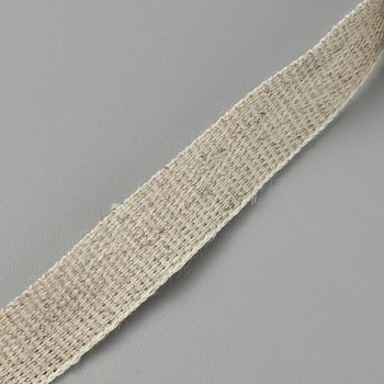 Linen Rolls, Jute Ribbons for Craft Making, Flat, Bisque, 3/8 inch(10mm), about 54.68 Yards(50m)/Roll