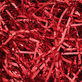 2 Sets Plastic Shred Filler, for Gift Wrapping & Easter Basket Filling, Red, 3x0.1mm, 50g/set