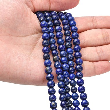 Natural Lapis Lazuli Beads Strands(X-G-G099-6mm-7)-4