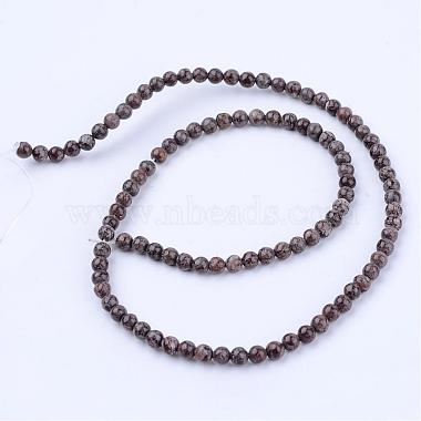Natural Snowflake Obsidian Beads Strands(G-Q462-4mm-37)-2