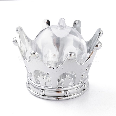 Silver Crown Plastic Jewelry Box
