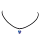 Glass Heart Pendant Necklaces(NJEW-JN04476-02)-1