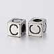 304 Stainless Steel Large Hole Letter European Beads(STAS-H428-01AS-C)-2
