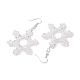 pendientes colgantes de cristal con forma de copo de nieve(EJEW-TA00474)-4