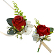 Craspire 2 pcs 2 style tissu de soie imitation rose corsage boutonnière(AJEW-CP0001-61C)-1
