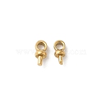304 Stainless Steel Cup Pearl Peg Bails Pin Pendants, For Half Drilled Beads, Ion Plating(IP), Real 18K Gold Plated, 6x2.5mm, Hole: 1.5mm, Pin: 1mm(STAS-L300-004A-G)