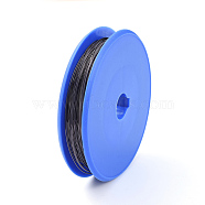 Round Copper Craft Wire, for Jewelry Making, Gunmetal, 0.4mm, about 80m/roll(X-CWIR-E004-0.4mm-B)