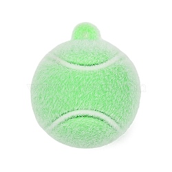 Sports Theme Flocking Silicone Pendants, Green, Tennis, 31.5x27mm, Hole: 2mm(SIL-C012-02A-03)