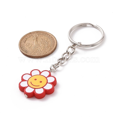 Flower Acrylic Pendant Keychain(KEYC-JKC00428-02)-2