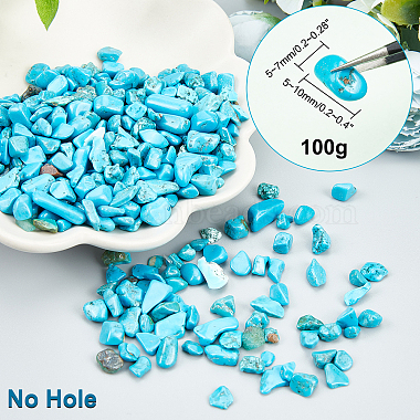 100G Natural Howlite Chip Beads(G-NB0003-17)-2