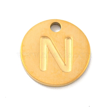 Golden Letter N 304 Stainless Steel Pendants