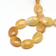 Faceted Oval Natural Yellow Jade Beads Strands(G-R303-10)-2