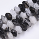 Chapelets de perles en quartz rutile noir naturel(G-R462-11)-1