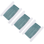 3 Rolls Double-sided Velvet Ribbon, for Gift Wrapping, Floral Bows Crafts Decoration, Cadet Blue, 3/8 inch(10mm), about 5.47 Yards(5m)/roll(OCOR-DR0001-08A)