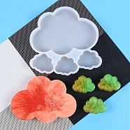 DIY Cloud Silicone Pendant Molds, Resin Casting Molds, for UV Resin, Epoxy Resin Wind Chime Craft Making, White, 185x196x6mm(WICH-PW0001-104)