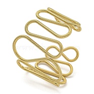 Vacuum Plating 202 Stainless Steel Wiggle Ring Open Cuff Bangles for Women, Golden, 1-1/4~2-1/8 inch(3.1~5.25cm), Inner Diameter: 2-1/4~2-3/8 inch(5.7~6cm)(BJEW-M317-01E-G)