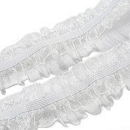 Lace Trim, Polyester Lace Ribbon Edge Trimmings, for Sewing and Bridal Wedding Decoration, WhiteSmoke, 1 inch(25mm)(DIY-XCP0002-95)