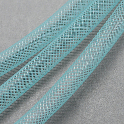 Mesh Tubing, Plastic Net Thread Cord, Light Sky Blue, 8mm, 30Yards/Bundle(X-PNT-Q003-8mm-26)