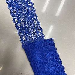 Elastic Lace Trim, Lace Ribbon For Sewing Decoration, Cornflower Blue, 80mm(OCOR-WH0024-A10)