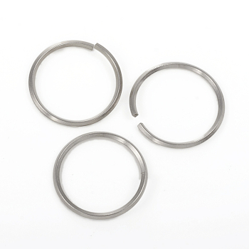 304 Stainless Steel Jump Ring, Open Jump Rings, Stainless Steel Color, 12 Gauge, 26x2mm, Inner Diameter: 23mm