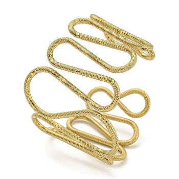 Vacuum Plating 202 Stainless Steel Wiggle Ring Open Cuff Bangles for Women, Golden, 1-1/4~2-1/8 inch(3.1~5.25cm), Inner Diameter: 2-1/4~2-3/8 inch(5.7~6cm)