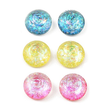 Resin Imitation Opal Cabochons, Faceted Cone, Mixed Color, 9x4.5mm
