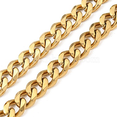 Vacuum Plating 201 Stainless Steel Curb Chain Necklaces(NJEW-Q336-11A-G)-3